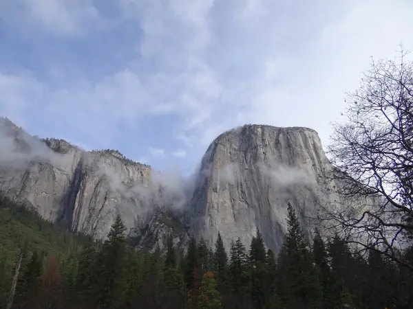 El Capitan as fog clears, Yosemite National Park, April 17, 2014 (not the day of the climb)
