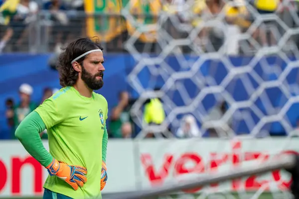 Alisson Becker at Brazil v Morocco, 2026 World Cup, June 13, 2026 (not Liverpool)