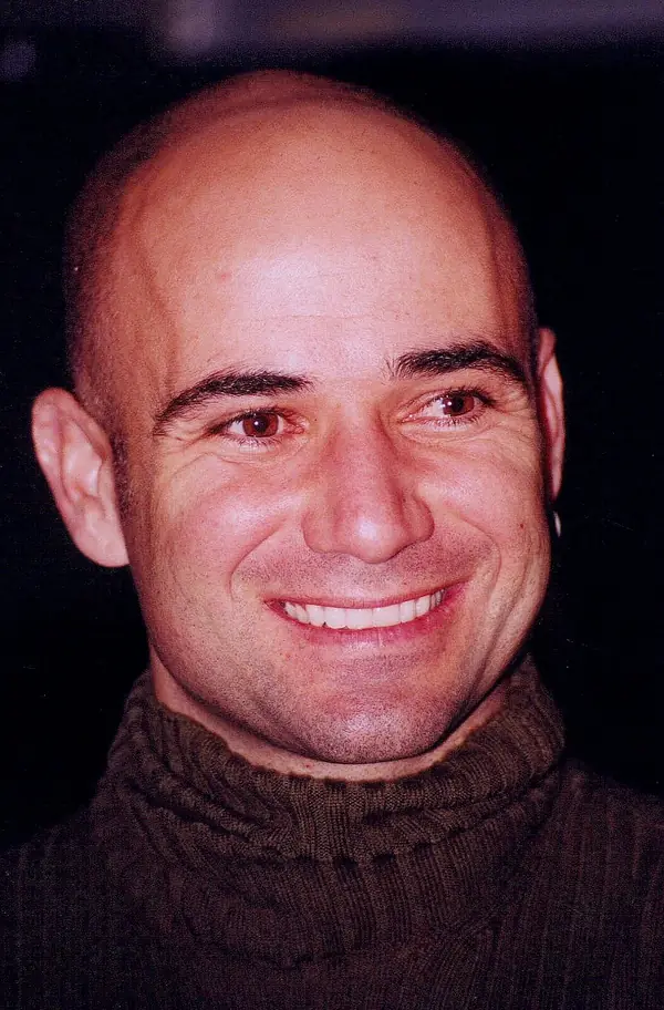 Andre Agassi at the Pam Shriver Tennis Classic, Baltimore, December 12, 2001 (not his matches against Becker)