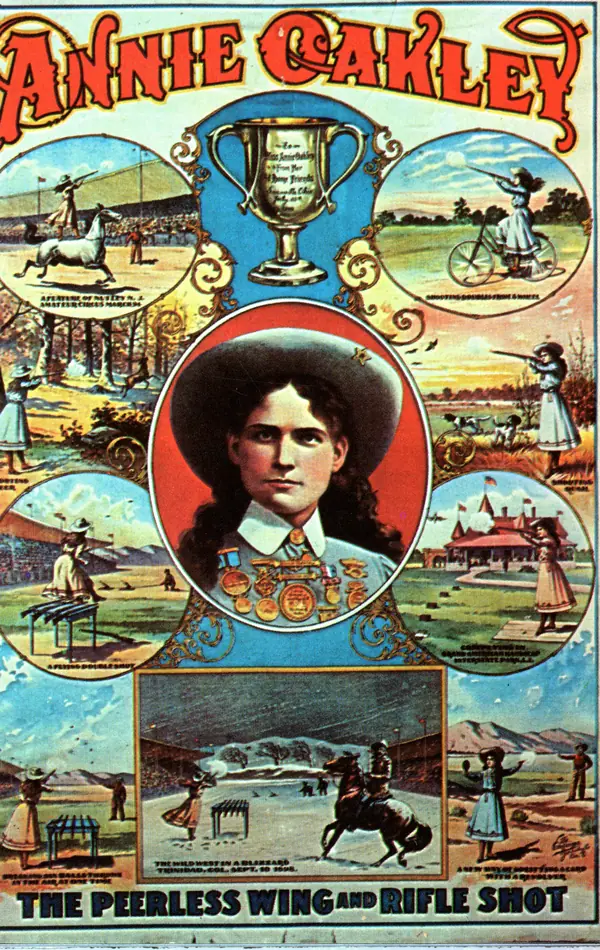 Annie Oakley’s own poster, “The Peerless Wing and Rifle Shot,” undated, from her career
