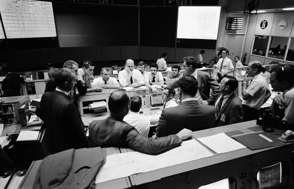 View of Mission Control Center during the Apollo 13 emergency return (s70-35368)