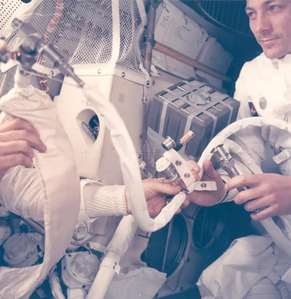 Astronaut John Swigert with Mailbox - GPN-2002-000055