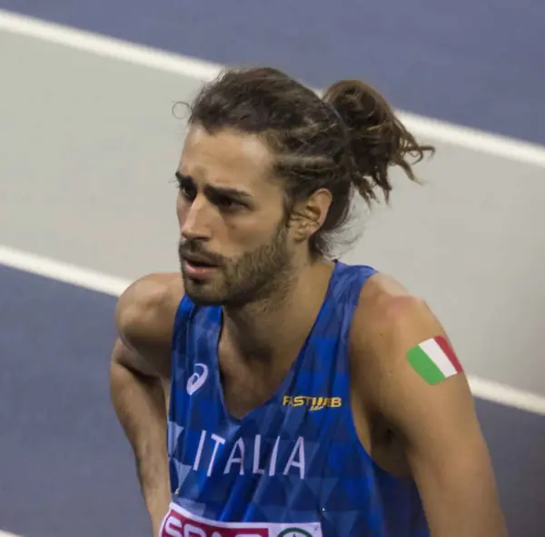 Gianmarco Tamberi at the European Indoor Championships, Glasgow, March 1, 2019