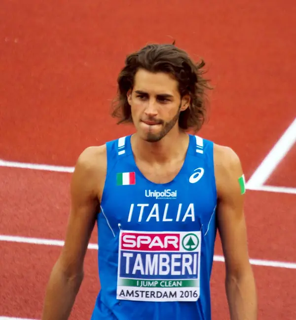 Gianmarco Tamberi at the European Championships, Amsterdam, July 10, 2016