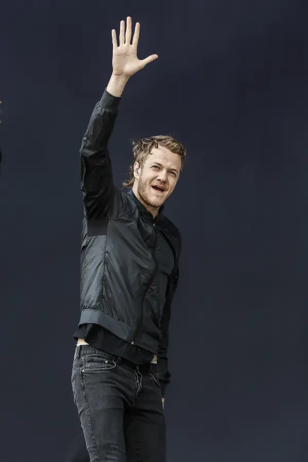 Dan Reynolds of Imagine Dragons on stage at Rock im Park, Nuremberg, June 9, 2013 (not the 2021 signing)
