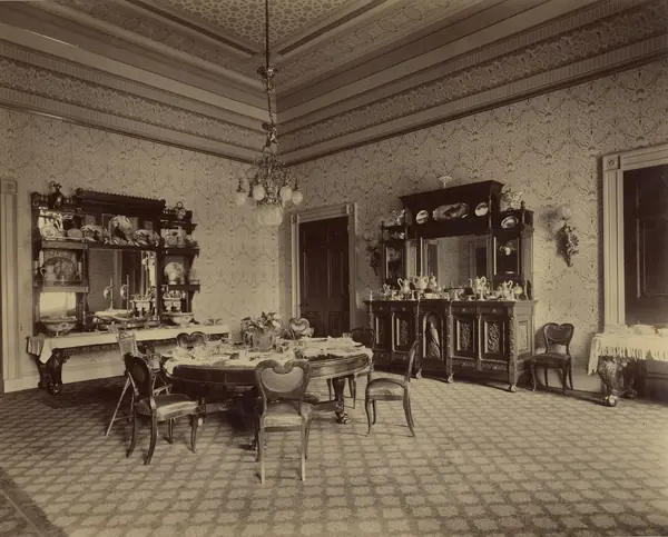 The White House family dining room, 1890 (not the 1901 dinner)
