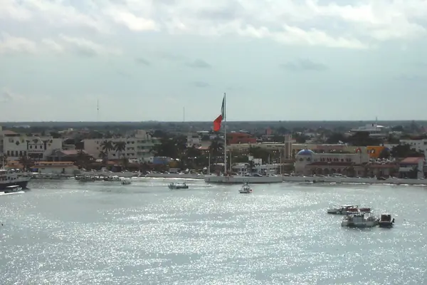 San Miguel de Cozumel, Mexico, from the air, August 27, 2007