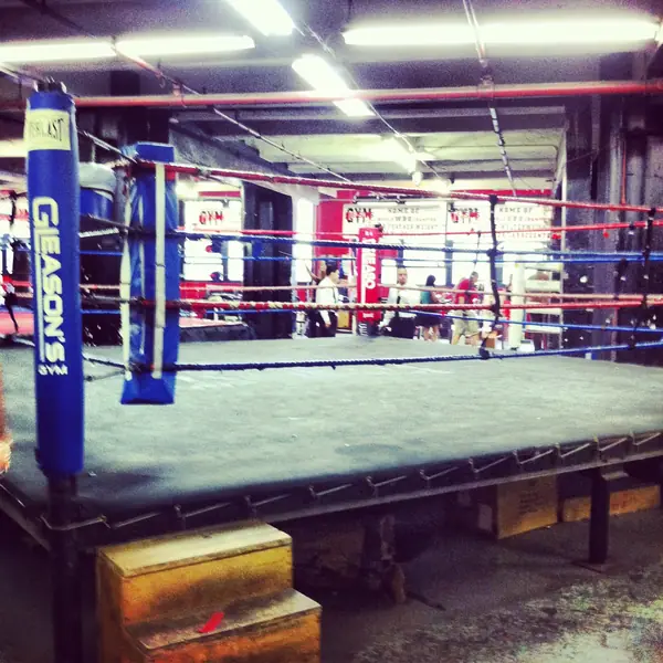 A boxing ring at Gleason’s Gym, New York, June 24, 2012 (not the 1990 fight)