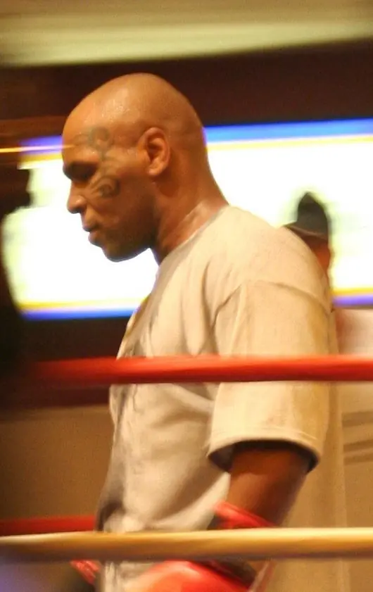 Mike Tyson in a ring, Las Vegas, 2006 (not the 1990 fight)