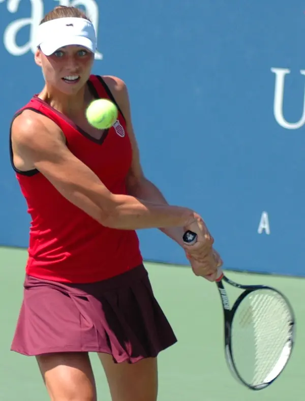 Vera Zvonareva at the 2009 US Open (not Doha)