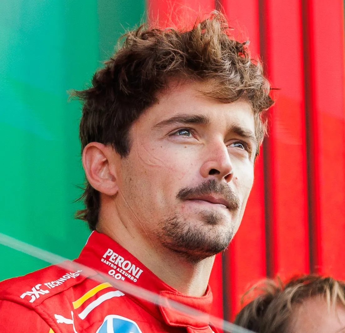 Charles Leclerc on the podium at the Dutch Grand Prix, Zandvoort, August 25, 2024 (not Monaco)