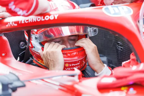 Charles Leclerc in his Ferrari on the grid at the Dutch Grand Prix, Zandvoort, August 25, 2024 (not Monaco)