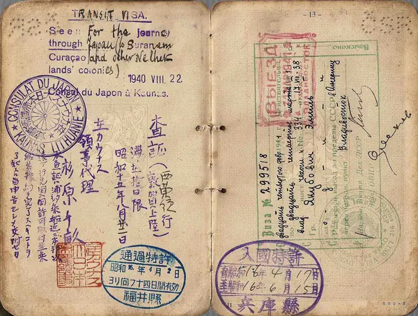 1940 issued visa by consul Sugihara in Lithuania