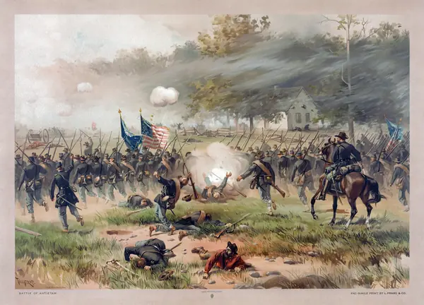 “Battle of Antietam,” chromolithograph after Thure de Thulstrup, L. Prang & Co., 1887