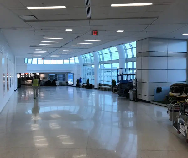The central atrium of Charlotte Douglas International Airport, July 3, 2017