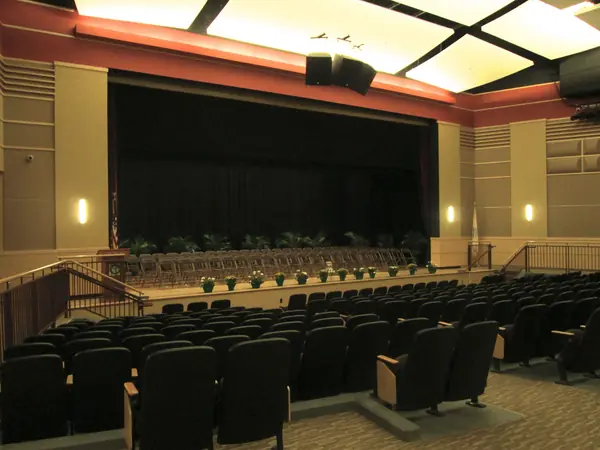 A high-school theater, June 6, 2013 (a stand-in, not Charlotte Christian School)