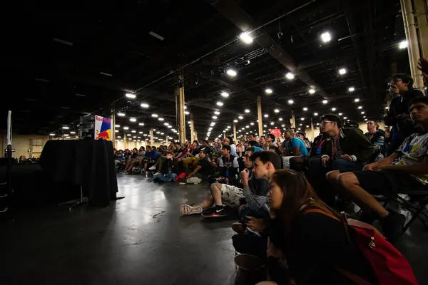 Fans watching at Evo 2018, August 4, 2018 (not Evo 2004)