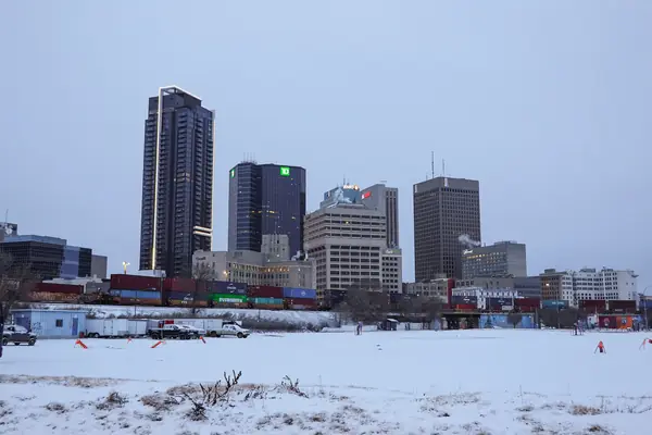 Downtown Winnipeg in snow, March 23, 2025 (not 2011)