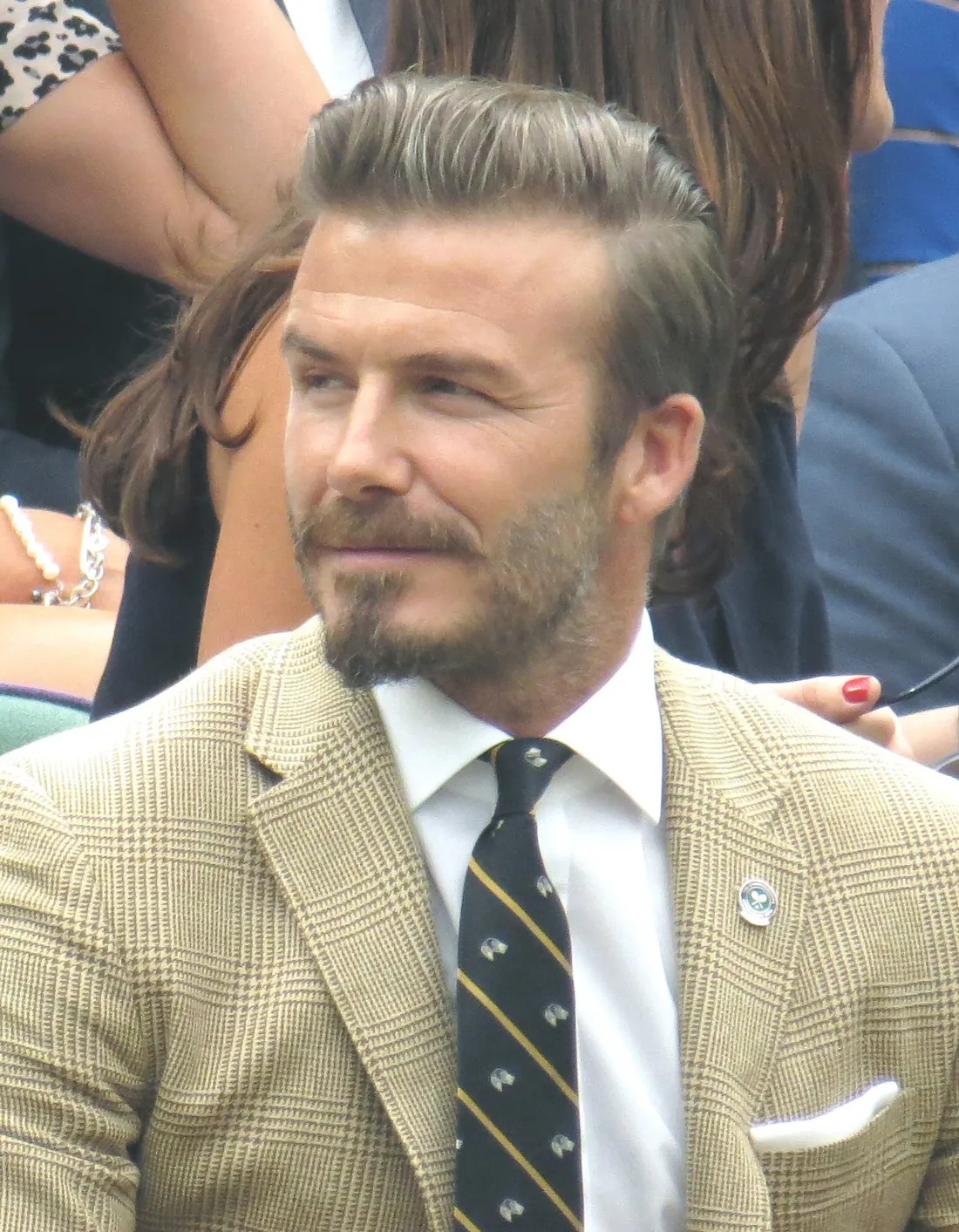 David Beckham in the royal box at Wimbledon, June 28, 2014