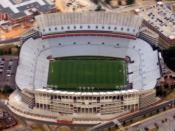 Jordan-Hare Stadium, Auburn University, from the air, June 25, 2008 (years before he played there)