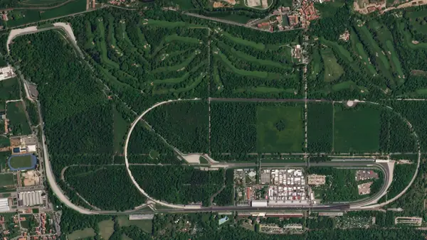The Monza circuit from a Planet Labs SkySat satellite, April 22, 2018 (not the 2017 attempt)