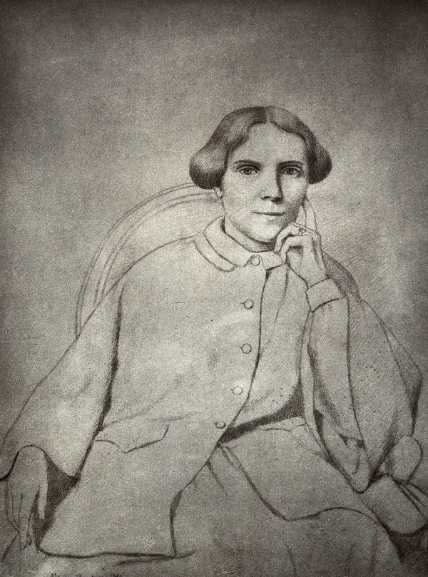 Elizabeth Blackwell, a photomechanical print by Swaine of a drawn portrait (undated)