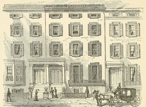 The New York Infirmary for Women and Children at 128 Second Avenue, an engraving in Valentine’s Manual, 1870 (not its first building of 1857)