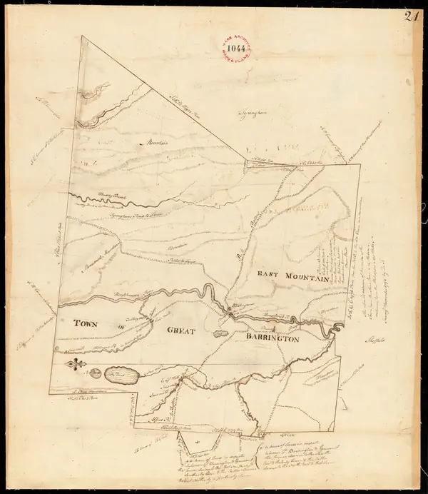 Plan of Great Barrington by David Fairchild, November 1794