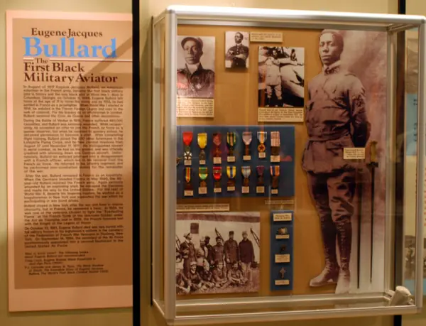 The Bullard exhibit in the Early Years Gallery, National Museum of the U.S. Air Force