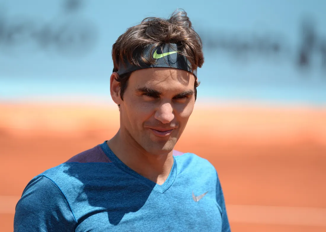 Roger Federer at the Mutua Madrid Open, May 4, 2015