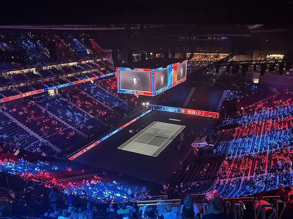 The O2 Arena, London, at the 2026 Laver Cup, September 26, 2026 (not 2022)