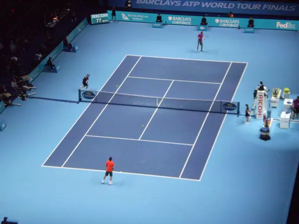 Rafael Nadal and Roger Federer in the final of the 2010 ATP World Tour Finals, O2 Arena, London, November 28, 2010 (not the Laver Cup)