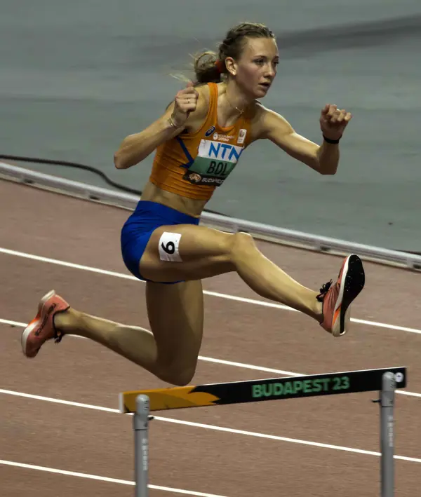 Femke Bol in the 400-meter hurdles final, World Championships, Budapest, August 24, 2023