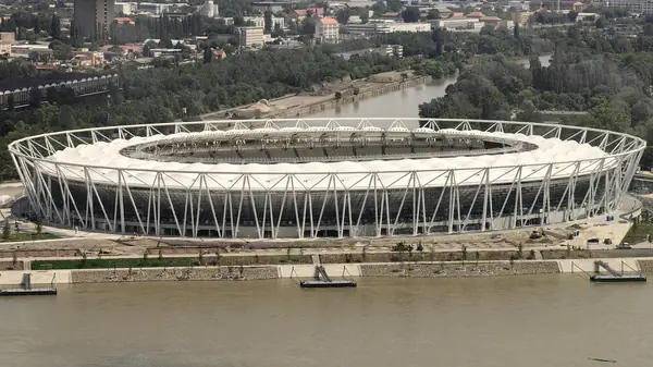 The National Athletics Centre, Budapest, from the MOL Campus tower, May 23, 2023