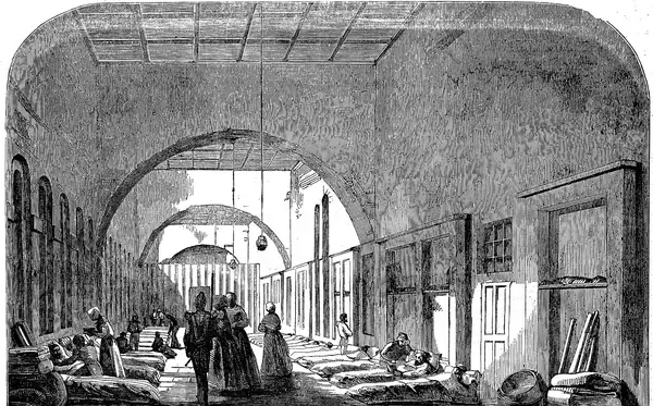 The new Barrack Hospital at Scutari, Illustrated London News, December 16, 1854 (cropped)