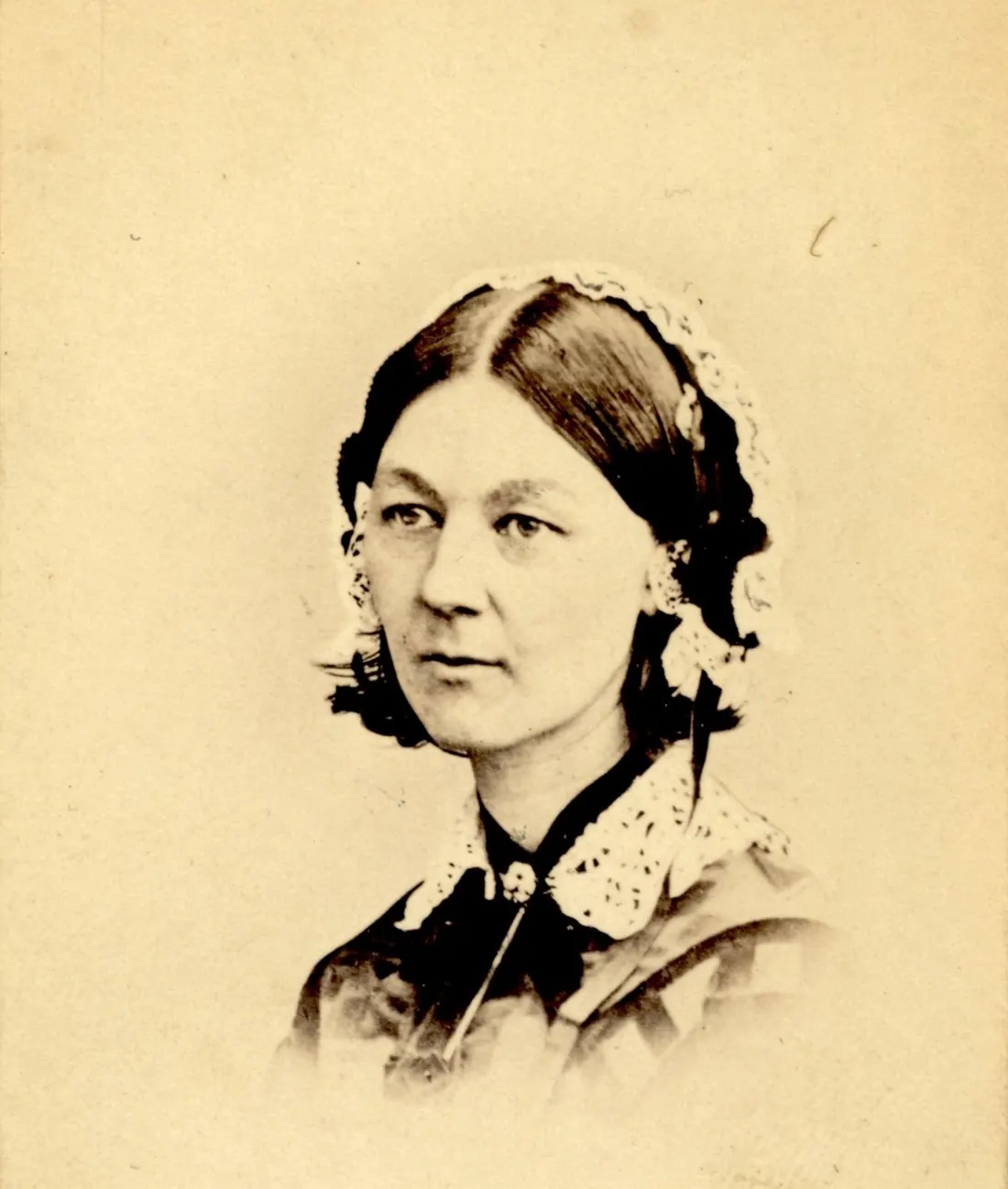 Florence Nightingale, photographed by H. Lenthall, London, about 1856