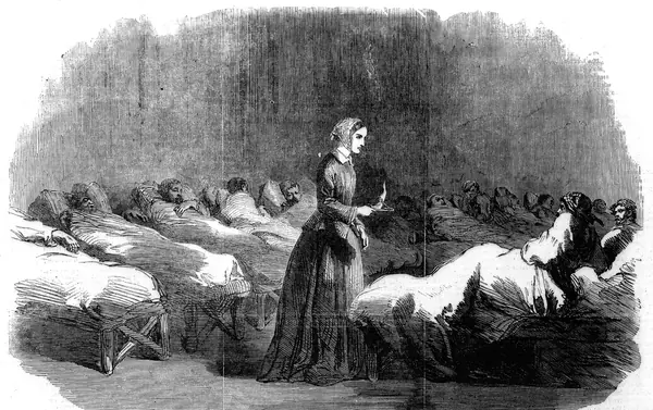 Miss Nightingale in the Hospital at Scutari, Illustrated London News, February 24, 1855 (cropped)