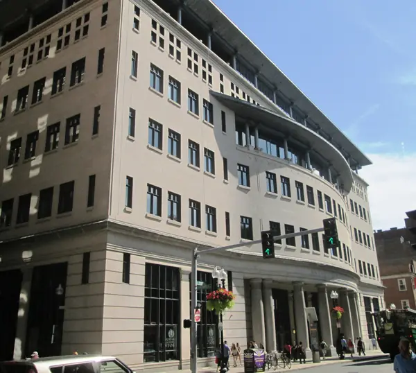 Sargent Hall, Suffolk University Law School, Boston, August 17, 2017 (built in 1999, after his time)