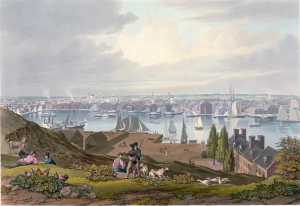 Baltimore from Federal Hill, aquatint by W. J. Bennett, 1831
