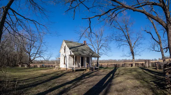 The 1881 Moses Carver house on the farm where Carver was born, George Washington Carver National Monument, 2020 (built after his childhood)