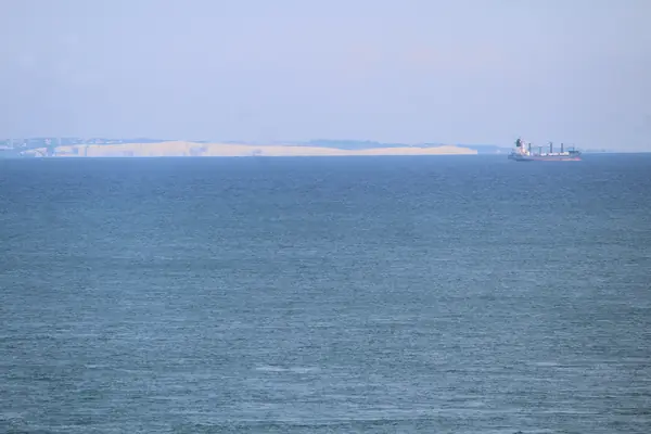 The view from Cap Gris-Nez across the Channel to the cliffs of Dover, 2017