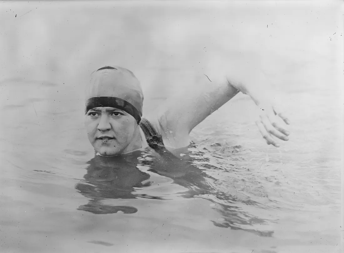 Gertrude Ederle swimming, Bain News Service, undated (1920s)