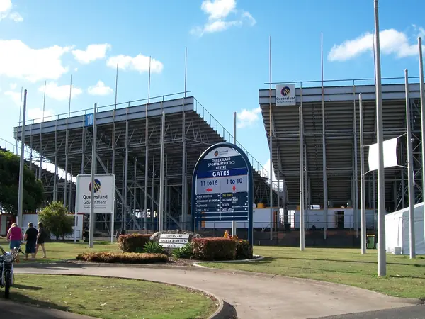 The gates of the Queensland Sport and Athletics Centre, Brisbane, November 29, 2009 (not the 2024 race)