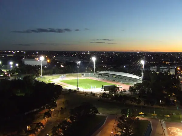Sydney Olympic Park Athletic Centre at night, May 20, 2008 (not the 2026 race)