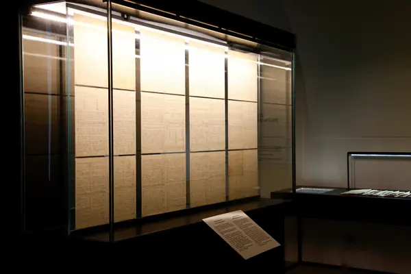 Mendel’s original manuscript on display in the Mendel Museum, Brno, 2018