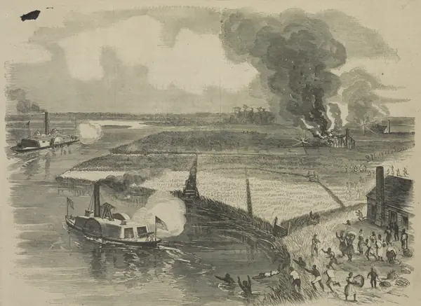 2nd South Carolina Infantry Regiment raid on rice plantation, Combahee, South Carolina, and escaped slave named Gordon LCCN2014645368
