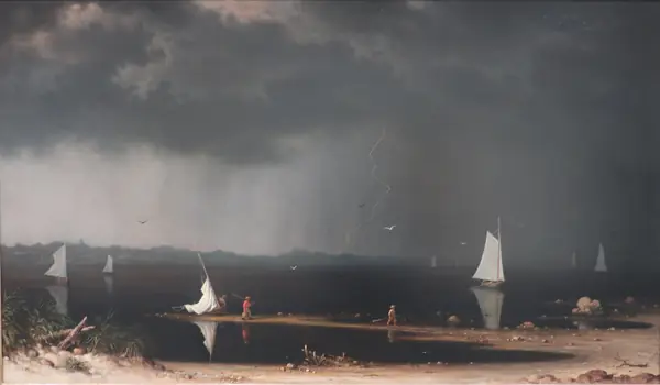 Thunder Storm on Narragansett Bay, painted by Martin Johnson Heade, 1868 (a year before the rescue)