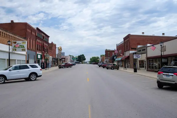 White Pole Road, the main street of Anita, Iowa, Krista Young’s hometown, June 26, 2020