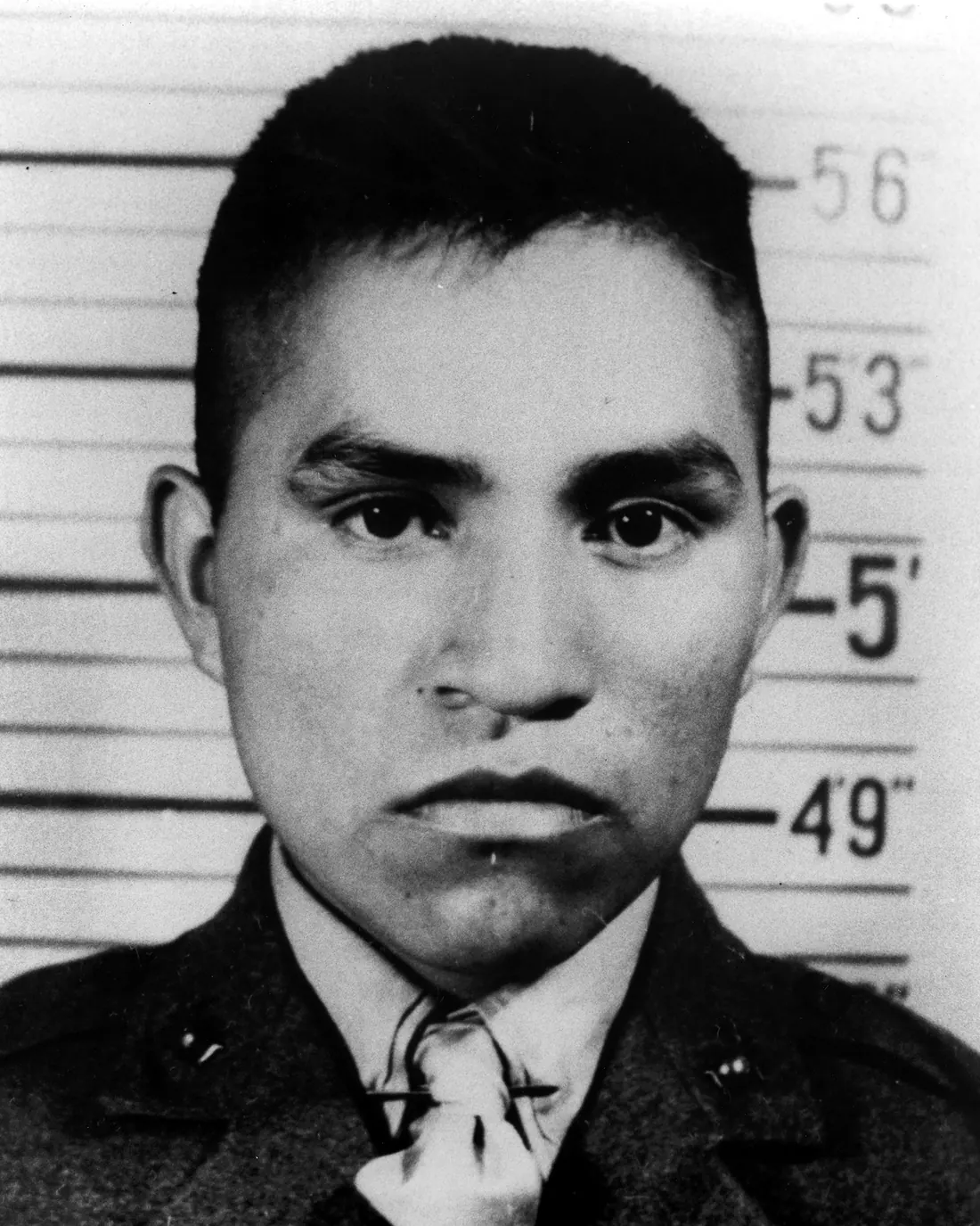 Ira Hayes, US Marine Corps recruit photo, 1942