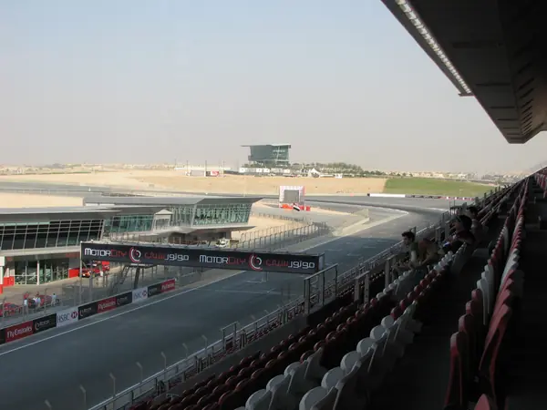 The finish line at the Dubai Autodrome, November 2006 (not the 2012 race)
